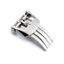 Faltschließe Edelstahl silber Modell BF-40 22 mm, kompatibel Breitling