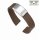 Easy-Klick Premium FKM-Kautschuk Uhrenarmband Modell Grande-S braun 18 mm