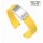 Easy-Klick Premium FKM-Kautschuk Uhrenarmband Modell Grande-S gelb 18 mm