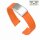 Easy-Klick Premium FKM-Kautschuk Uhrenarmband Modell Grande-S orange 19 mm