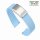 Easy-Klick Premium FKM-Kautschuk Uhrenarmband Modell Grande-S hell-blau 21 mm