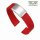 Easy-Klick Premium FKM-Kautschuk Uhrenarmband Modell Grande-S rot 22 mm