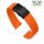 Easy-Klick Premium FKM-Kautschuk Uhrenarmband Modell Grande-P orange 19 mm