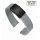 Easy-Klick Premium FKM-Kautschuk Uhrenarmband Modell Grande-P grau 20 mm