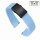 Easy-Klick Premium FKM-Kautschuk Uhrenarmband Modell Grande-P hell-blau 21 mm