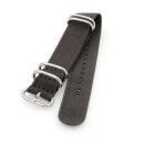 Zulu Nato Canvas-Nylon Uhrenarmband Modell Zulu-T2-S grau...
