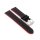 Softleder Uhrenarmband Modell Sportina schwarz-rot 20 mm Breitdorn