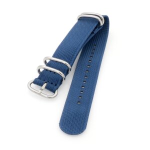 Zulu Nato Canvas-Nylon Uhrenarmband Modell Zulu-T2-S blau 20 mm