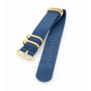 Zulu Nato Canvas-Nylon Uhrenarmband Modell Zulu-T2-G blau...