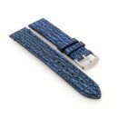 Haifisch-Style Kalbsleder Uhrenarmband Modell Sharky schwarz-blau 20 mm