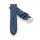 Haifisch-Style Kalbsleder Uhrenarmband Modell Sharky schwarz-blau 20 mm