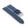 Haifisch-Style Kalbsleder Uhrenarmband Modell Sharky schwarz-blau 20 mm