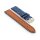 Haifisch-Style Kalbsleder Uhrenarmband Modell Sharky schwarz-blau 20 mm
