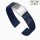 Easy-Klick Premium FKM-Kautschuk Uhrenarmband Modell Mosaiko-S dunkel-blau 20 mm
