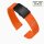 Easy-Klick Premium FKM-Kautschuk Uhrenarmband Modell Mosaiko-P orange 20 mm