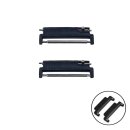 2 Universal Easy-Klick Adapter Edelstahl schwarz...