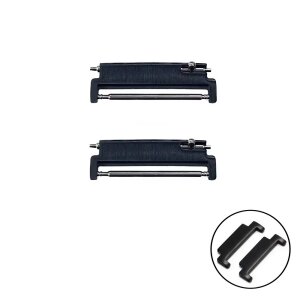 2 Universal Easy-Klick Adapter Edelstahl schwarz gebürstet Modell EKA-P-20-18 mm