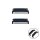 2 Universal Easy-Klick Adapter Edelstahl schwarz gebürstet Modell EKA-P-20-18 mm