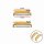 2 Universal Easy-Klick Adapter Edelstahl gold gebürstet Modell EKA-G-18-20 mm