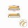 2 Universal Easy-Klick Adapter Edelstahl gold gebürstet Modell EKA-G-20-18 mm