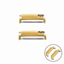 2 Universal Easy-Klick Adapter Edelstahl gold...