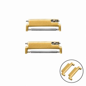 2 Universal Easy-Klick Adapter Edelstahl gold gebürstet Modell EKA-G-20-22 mm