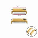 2 Universal Easy-Klick Adapter Edelstahl gold gebürstet Modell EKA-G-20-22 mm