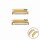 2 Universal Easy-Klick Adapter Edelstahl gold gebürstet Modell EKA-G-20-22 mm