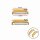 2 Universal Easy-Klick Adapter Edelstahl gold gebürstet Modell EKA-G-20-22 mm