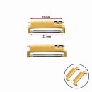 2 Universal Easy-Klick Adapter Edelstahl gold gebürstet Modell EKA-G-22-22 mm