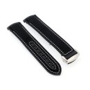 Premium Hybrid Uhrenarmband Modell Innsbruck-FSS schwarz-WN 19 mm, komp. Omega