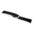 Premium Hybrid Uhrenarmband Modell Innsbruck-FSS schwarz-WN 19 mm, komp. Omega