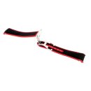Premium Hybrid Uhrenarmband Modell Innsbruck-FSS schwarz-rot 19 mm, komp. Omega