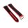 Premium Hybrid Uhrenarmband Modell Innsbruck-FSS schwarz-rot 19 mm, komp. Omega
