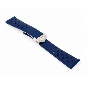 Rallye-Silikon Uhrenarmband Modell Jet-FS-S dunkel-blau 22/18 mm, kompatibel TAG Heuer