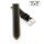 Easy-Klick Kalbsleder Vintage Uhrenarmband  Modell Idol schwarz-braun-gold 22 mm