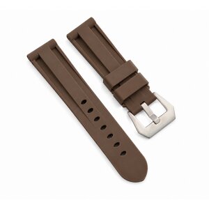 Silikon Uhrenarmband Modell Marina braun 24 mm, komp. Panerai
