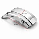 Faltschließe Edelstahl silber Modell BF-88, 18 mm, kompatibel Breitling