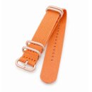 Zulu Nato Canvas-Nylon Uhrenarmband Modell Zulu-T2-RG orange 22 mm