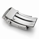 Faltschließe Edelstahl silber Modell BF-88, 20 mm, kompatibel Breitling