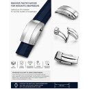 Faltschließe Edelstahl silber Modell BF-88, 20 mm, kompatibel Breitling