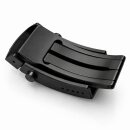 Faltschließe Edelstahl schwarz Modell BF-88, 20 mm, kompatibel Breitling