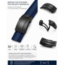 Faltschließe Edelstahl schwarz Modell BF-88, 20 mm, kompatibel Breitling