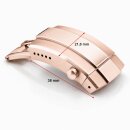 Faltschließe Edelstahl rosegold Modell BF-88, 20 mm, kompatibel Breitling
