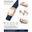 Faltschließe Edelstahl rosegold Modell BF-88, 20 mm, kompatibel Breitling