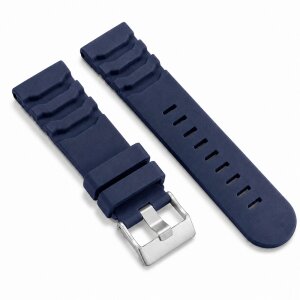 Premium Kautschuk Uhrenarmband Modell Lupo-S blau 24 mm, komp. Luminox