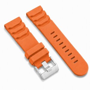 Premium Kautschuk Uhrenarmband Modell Lupo-S orange 24 mm, komp. Luminox