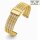 Easy-Klick Edelstahl Vintage Uhrenarmband Modell Augsburg gold 22 mm