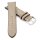 Veloursleder Uhrenarmband Modell Oslo-XS beige-creme 16 mm Handarbeit