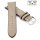 Easy-Klick Veloursleder Uhrenarmband Modell Oslo-NL beige-creme 20 mm Handarbeit